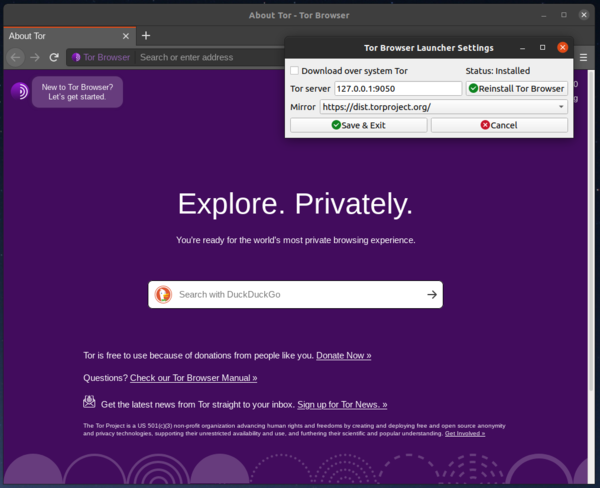 tor browser launcher